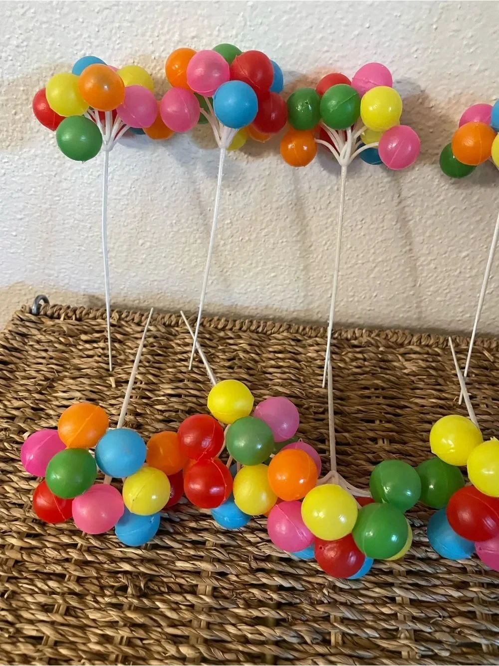 Vintage Balloon Bunch Cake Decorations set of 10!